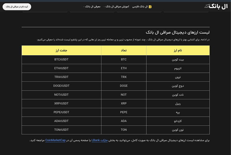 ارزهای صرافی ال بانک